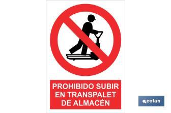 No scooting on pallet lifts - Cofan