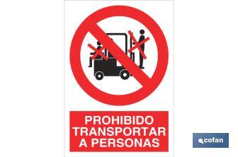 Prohibido transportar a personas - Cofan