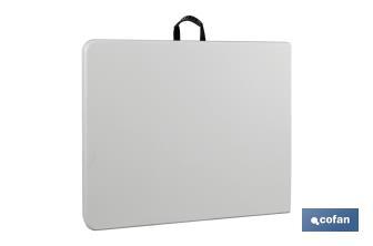 Mesa Plegable Rectangular Blanca - Cofan