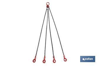 Chain with 4 straps, G-80 - Cofan