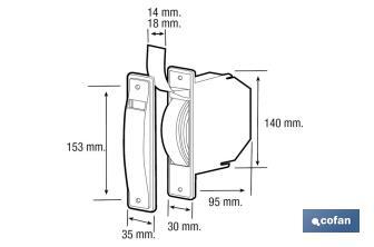 Avvolgitore per tapparelle compatto | Cinghia in vari colori e placca | Dimensioni della cinghia: 5,5 metri di lunghezza - Cofan