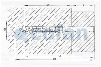 Langer Dübel mit TORX-Schraube - Cofan