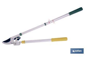 Telescopic lopper of 64cm | Cutting capacity of up to 45mm in diameter | Coated steel, carbon and PTFE - Cofan