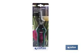 Tijeras de recolección con punta recta y longitud total de 205 mm | Especiales para jardinería - Cofan