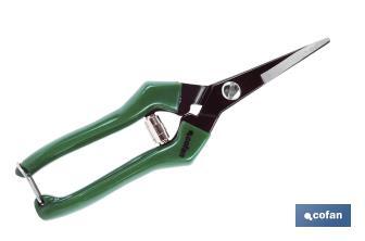 Harvest shears with straight tip and total length of 205mm | Special for gardening works - Cofan