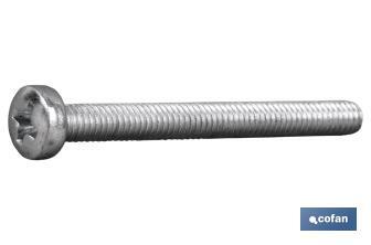 Convex cylindrical screw, zinc plated pozidrive - Cofan