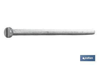 Vis à métaux tête cylindrique fendue. ZINGUÉ - Cofan