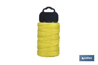 Polypropylene plait / 8842 ø 1,5 mm Yellow (blister) - Cofan