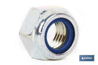 Hex. Locknut C.8 SAE Zinc plated - Cofan