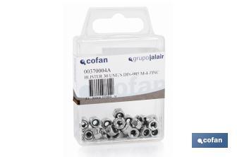 Nylon hexagon self-locking nuts DIN-985 Standard Blister - Cofan