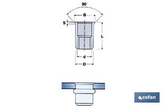 Steel low head rivet nuts - Cofan