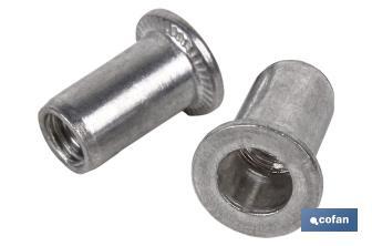 Tuercas Remachables Aluminio Cabeza Ancha "AL Mg 3,5" - Cofan