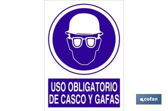 Uso obligatorio de casco y gafas - Cofan