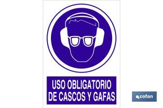 Uso obligatorio de cascos y gafas - Cofan