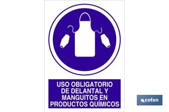 Uso obrigatório de avental e mangas em produtos químicos - Cofan