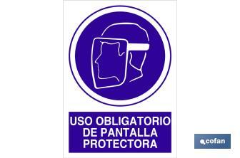 Uso obligatorio de pantalla protectora - Cofan