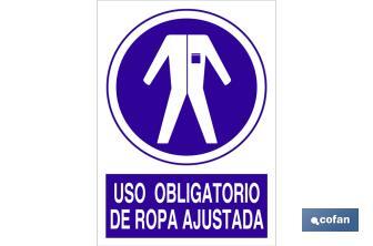 Uso obligatorio de ropa ajustada - Cofan