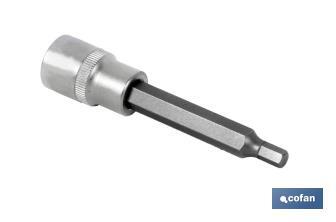 1/2" screwdriver bit socket | High-quality chrome-vanadium steel | With long Allen tip of H10 - Cofan