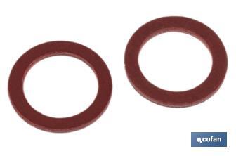 Red fibre washer | Available in different sizes | Insulating and sealing washers - Cofan