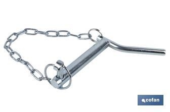 Bent handle hitch pin with chain | Fastener for agricultural machinery - Cofan