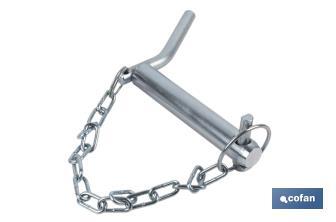 Bent handle hitch pin with chain | Fastener for agricultural machinery - Cofan