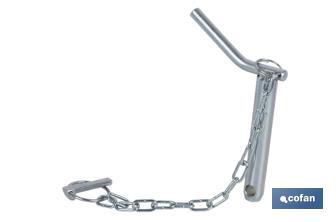 Bent handle hitch pin with chain | Fastener for agricultural machinery - Cofan