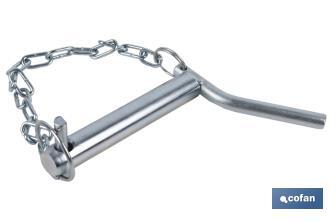 Bent handle hitch pin with chain | Fastener for agricultural machinery - Cofan