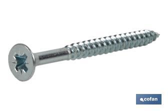 Woodscrew | Zinc-plated DIN 7505A Pozidriv | Available in different sizes  - Cofan