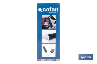 Arrancador portátil de baterías 600 A | Con linterna LED y power bank USB | 330 lúmenes | Adecuado para coches de gasolina hasta 5000 cc y diésel hasta 3000 cc - Cofan