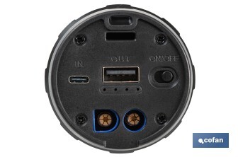 Arrancador portátil de baterías 600 A | Con linterna LED y power bank USB | 330 lúmenes | Adecuado para coches de gasolina hasta 5000 cc y diésel hasta 3000 cc - Cofan