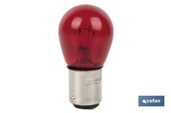 Lampe à 2 ergots centrés de 12 V | Douille de type BAY15d | Ampoule P21/5W | Plusieurs couleurs - Cofan