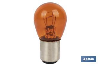 Lampe à 2 ergots centrés de 12 V | Douille de type BAY15d | Ampoule P21/5W | Plusieurs couleurs - Cofan