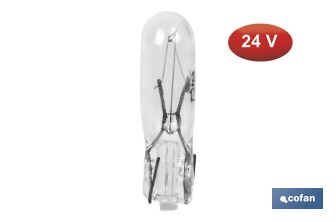 Lámpara sin casquillo W1,2 - T5 (W2X4,6d) 24 V - Cofan