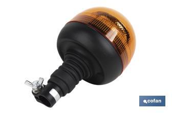 Orange flashing beacon | ECE R65 Certification | For 12/24V flexible stand | IP rating: IP66 - Cofan