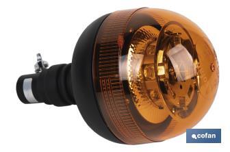 Orange flashing beacon | ECE R65 Certification | For 12/24V flexible stand | IP rating: IP66 - Cofan