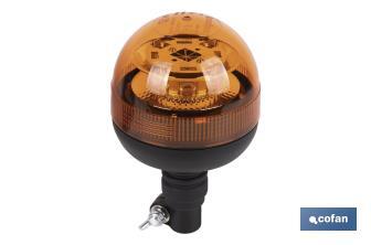 Orange flashing beacon | ECE R65 Certification | For 12/24V flexible stand | IP rating: IP66 - Cofan