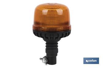 Lumière stationnaire clignotante Led orange Classe 1 | ECE R65 | Pour support flexible 12/24 V | Indice de protection IP66 - Cofan
