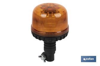 Lumière stationnaire clignotante Led orange Classe 1 | ECE R65 | Pour support flexible 12/24 V | Indice de protection IP66 - Cofan