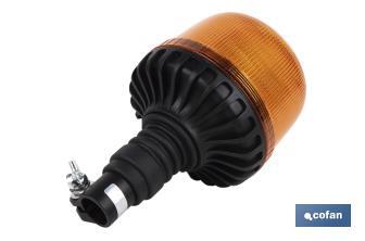 Lumière stationnaire clignotante Led orange Classe 1 | ECE R65 | Pour support flexible 12/24 V | Indice de protection IP66 - Cofan