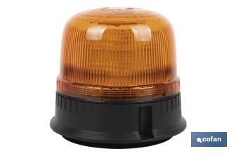 Pirilampo luz led intermitente laranja | Classe 1 | Homologação ECE R65 | Para suporte com íman ou com parafuso 12/24 V | Classificação de proteção IP: IP66 - Cofan