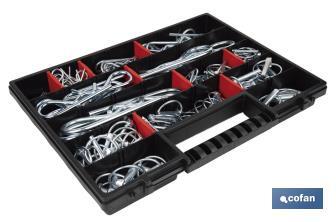 Assorted "R" and ring split pins case - Cofan