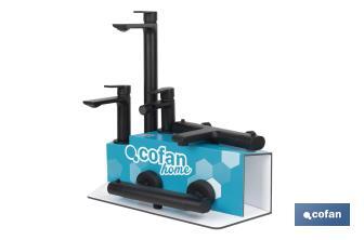 Kit de Grifería con Expositor para Grifos de Baño Modelo Kerch | Ideal para exponer grifos | Capacidad de 5 unidades - Cofan