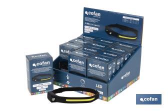 Présentoir de lampes de poche de tête double | Il comprend 12 unités pour diverses applications - Cofan