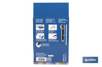 Expositor de cúteres de aluminio | Incluye 12 cúteres profesionales | Disponible en diferentes medidas - Cofan