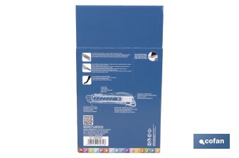 Expositor de cúteres antideslizantes | Incluye 12 cúteres de ABS| Disponible en diferentes medidas - Cofan