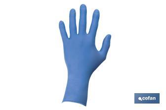 Présentoir de boîtes distributrices de gants en nitrile non poudrés | Présentoir de 12 boîtes de 30 unités | Trois tailles différentes - Cofan