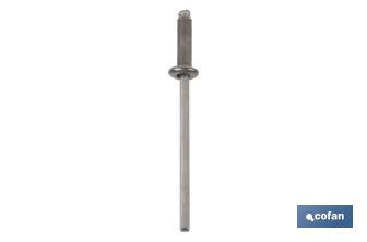 Stainless steel A-2 rivets with dome head - Cofan