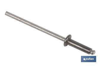 Stainless steel A-2 rivets with dome head - Cofan