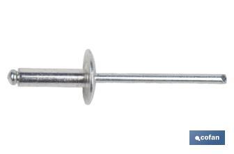 Standard aluminium rivets with wide head - Cofan
