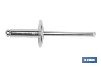 Standard aluminium rivets with wide head - Cofan